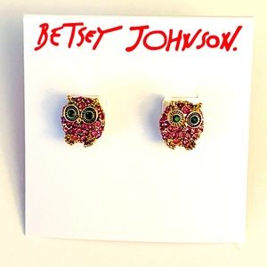 Betsey Johnson Owl Earrings